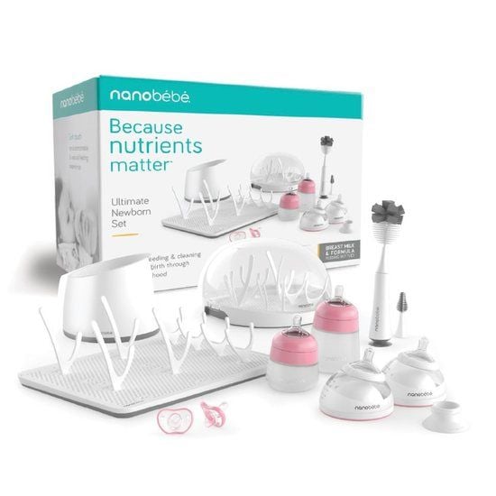 Nanobébé Ultimat Matnings- och Rengöringsset Rosa
