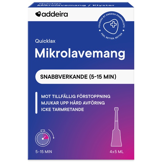 Addeira Quicklax Mikrolavemang 4 x 5 ml