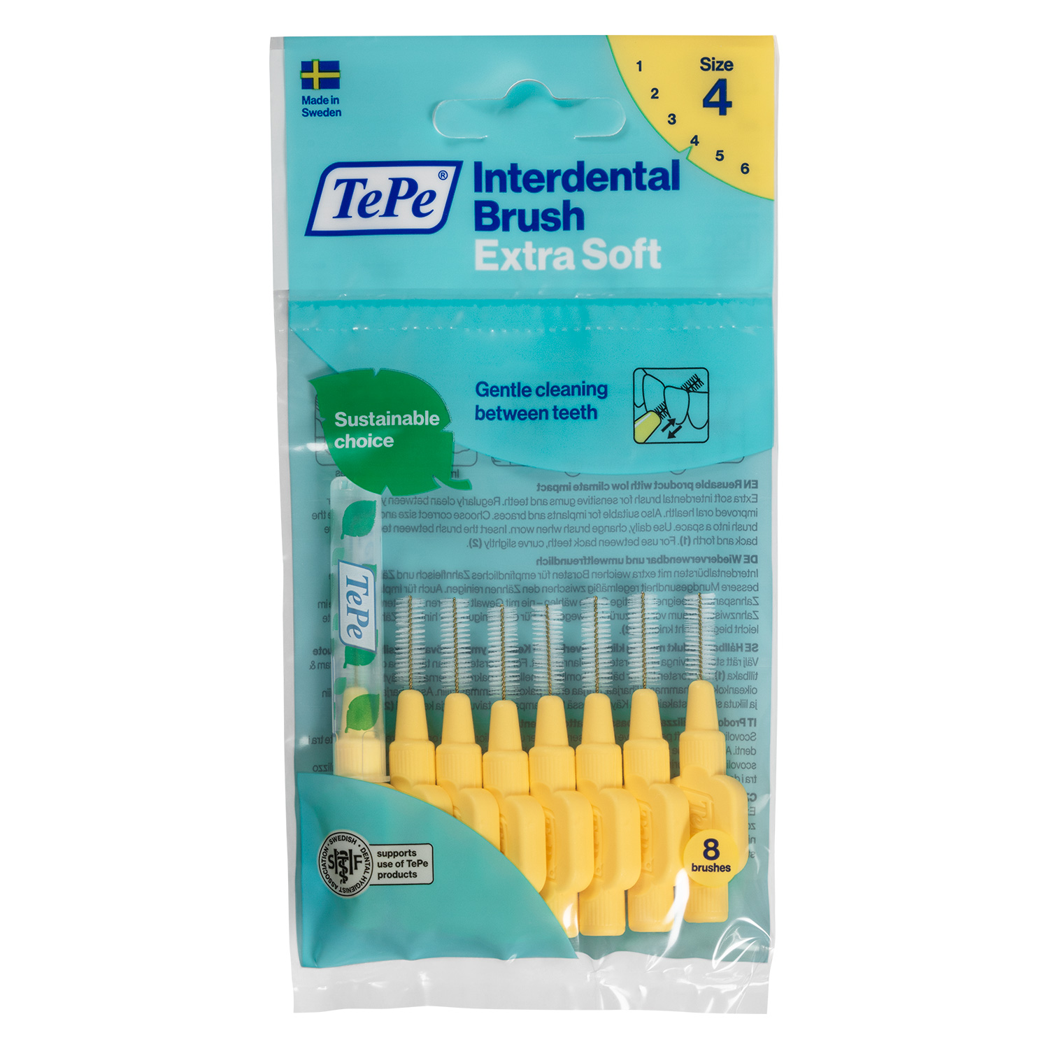 TePe Mellanrumsborste Extra Soft 0,7 mm Gul 8 st