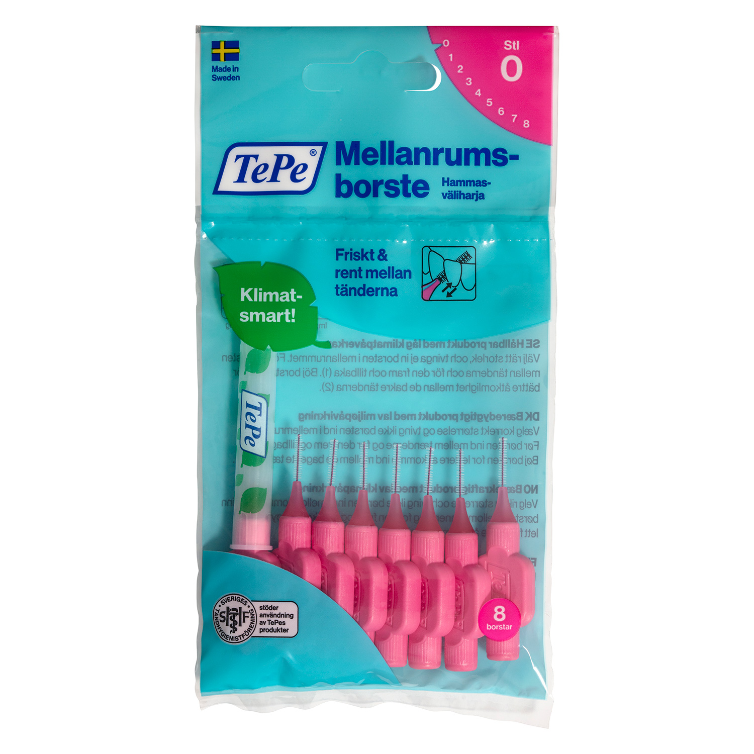 TePe Mellanrumsborste Original 0,4 mm Rosa 8 st