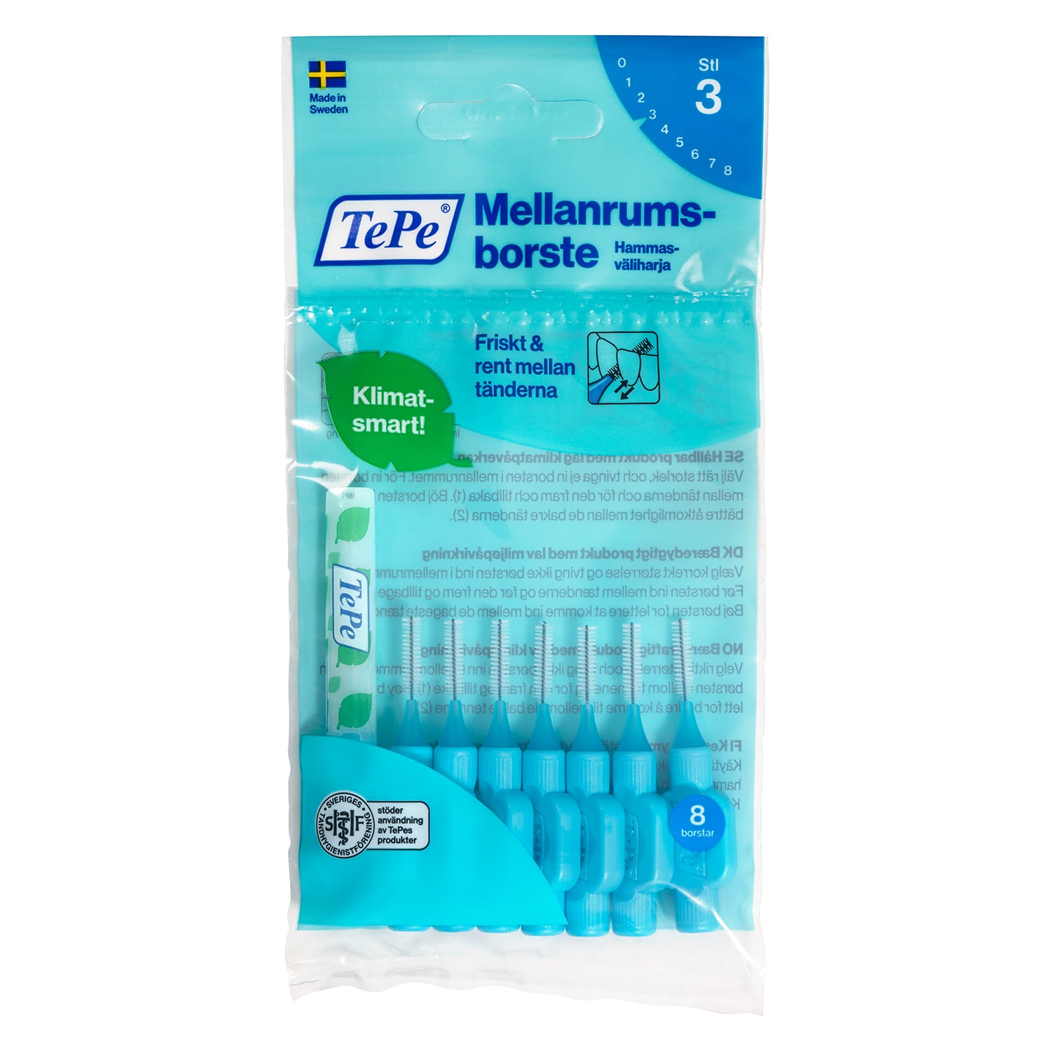 TePe Mellanrumsborste Original 0,6 mm Blå 8 st