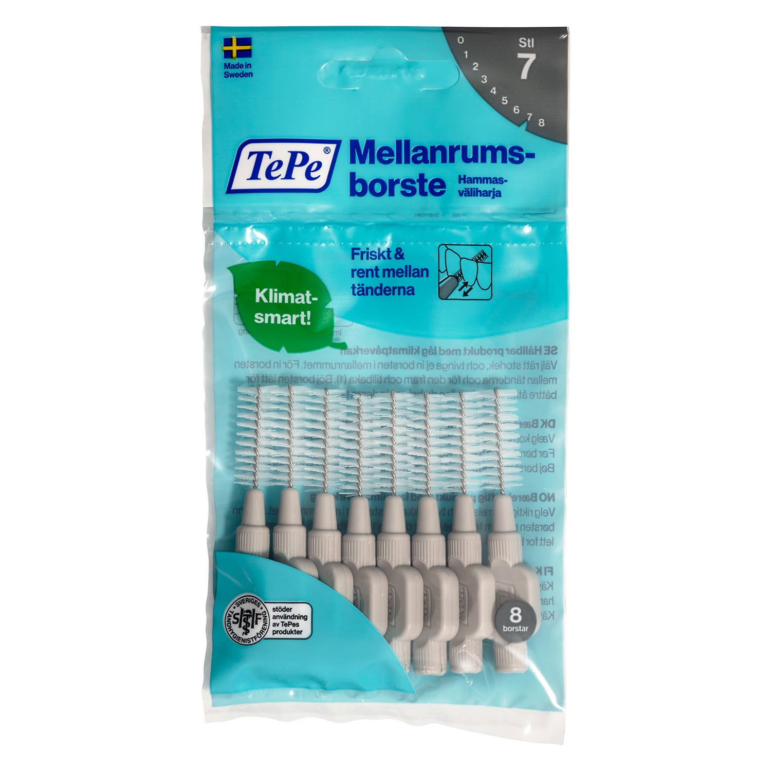 TePe Mellanrumsborste Original 1,3 mm Grå 8 st