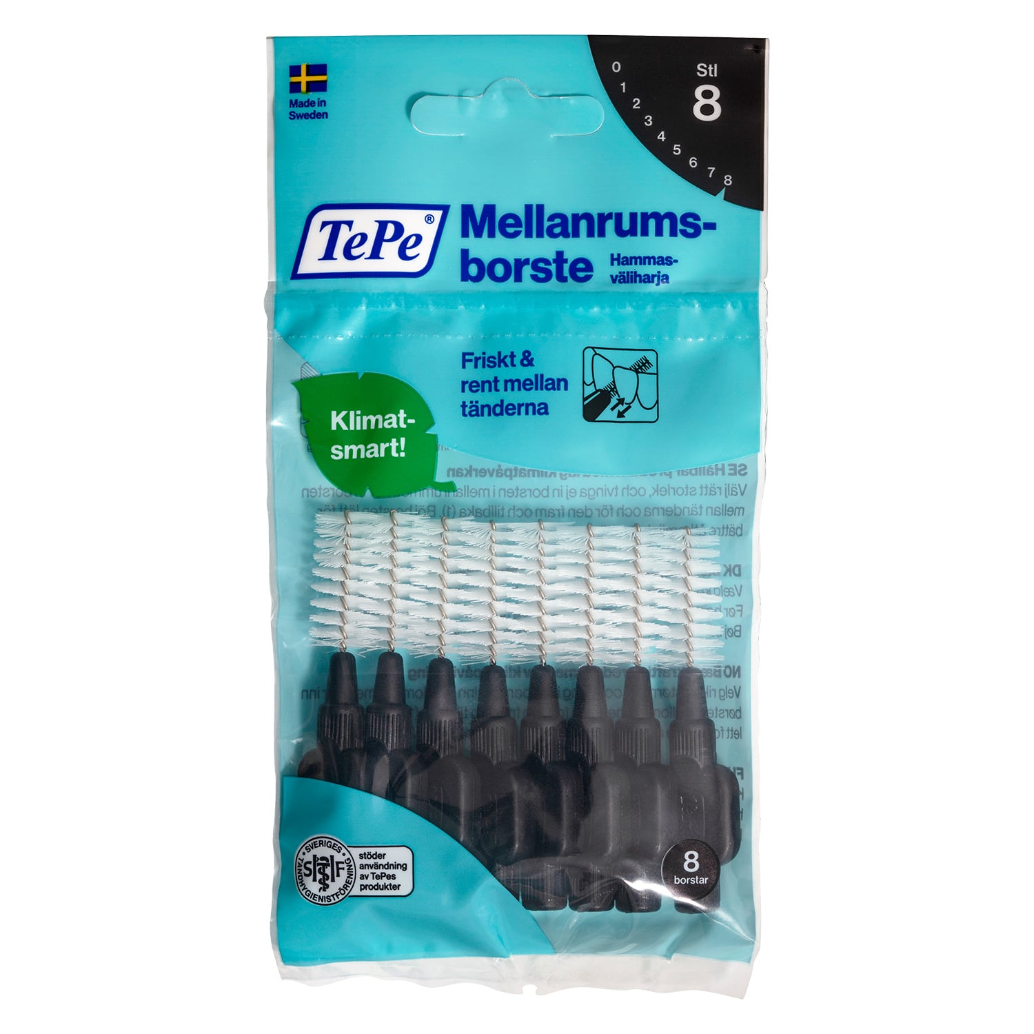 TePe Mellanrumsborste Original 1,5 mm Svart 8 st