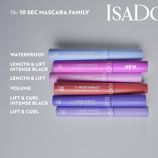 IsaDora The 10 Sec High Impact Length & Lift Mascara 02 Intense Black 9 ml