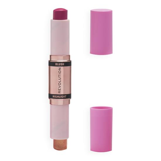 Revolution Beauty London Blush & Highlight Stick Champagne Shine 4,3 g
