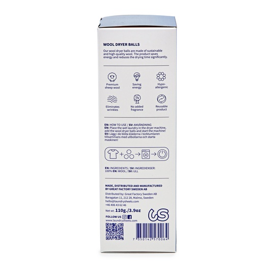 Laundry Sheets Torkbollar i Ull 3 st