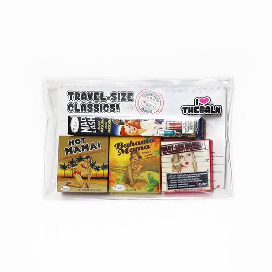 theBalm 4pc Travel Set with Cosmetics Bag