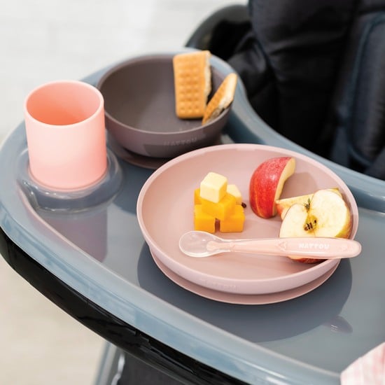 Nattou Soft Silicone Matset 4 delar Rosa/Aubergine