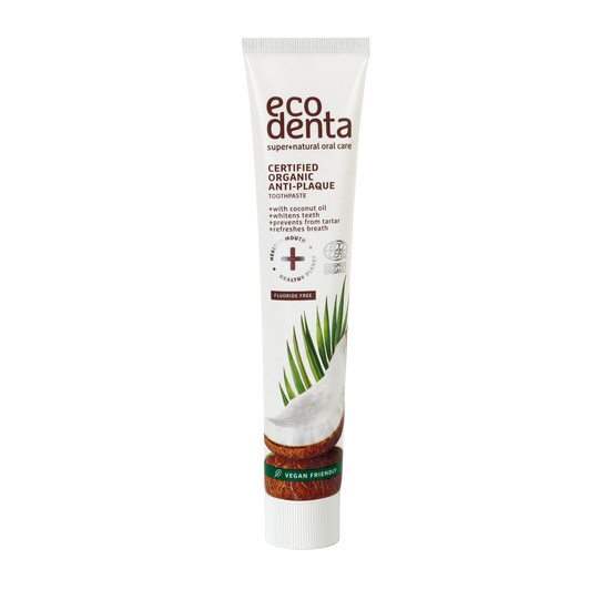 Ecodenta Tandkräm Antiplack Kokos Fluorfri 75 ml