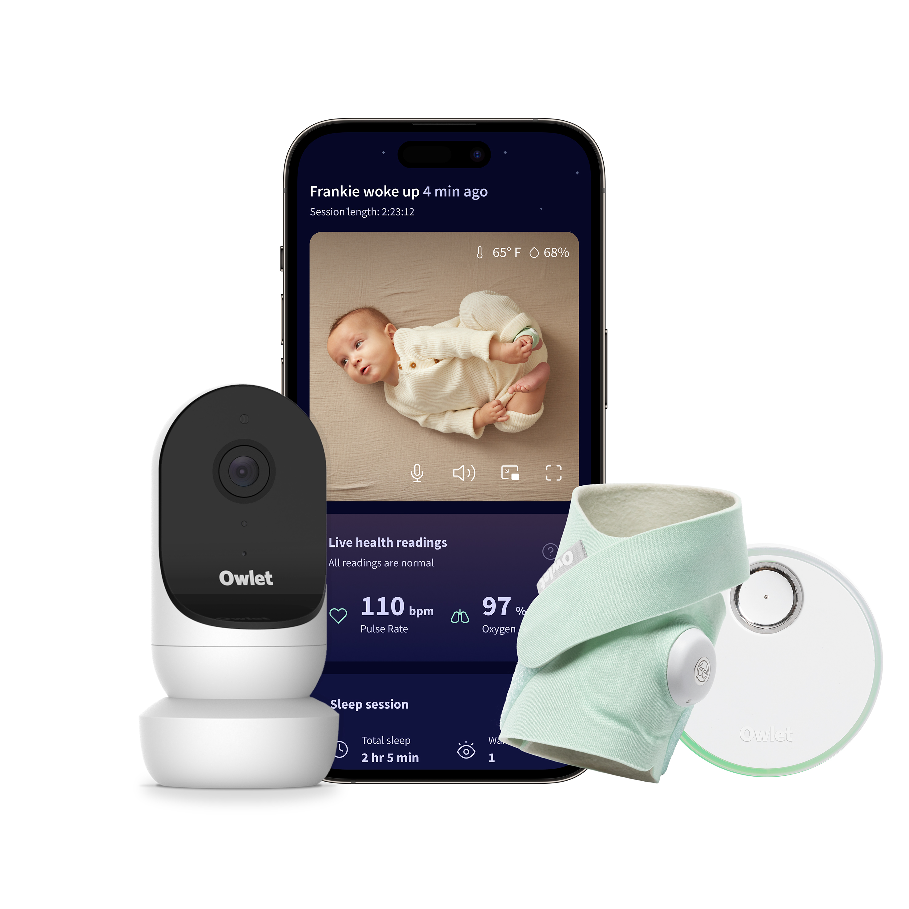 Owlet Dream Sock + Cam2 Bundle Mint