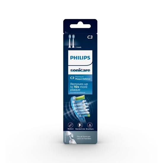 Philips Sonicare Tandborsthuvuden Refill 2-pack Vit Premium Plaque Defense
