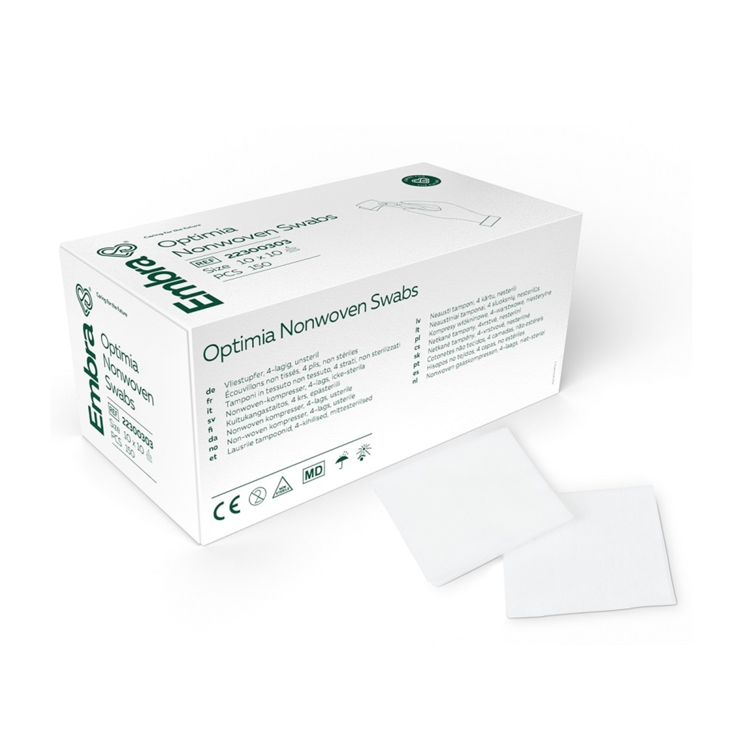 Alternativ bild 1 för Embra Kompress Nonwoven 4L Osteril 10x10 cm 150 st