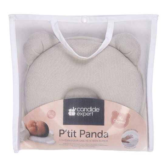 Candide Panda Babykudde Ljusgrå