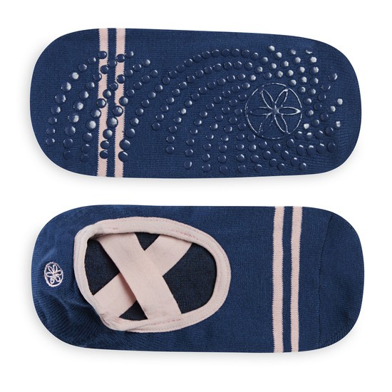 Gaiam Grippy Yoga Barre Socks Indigo