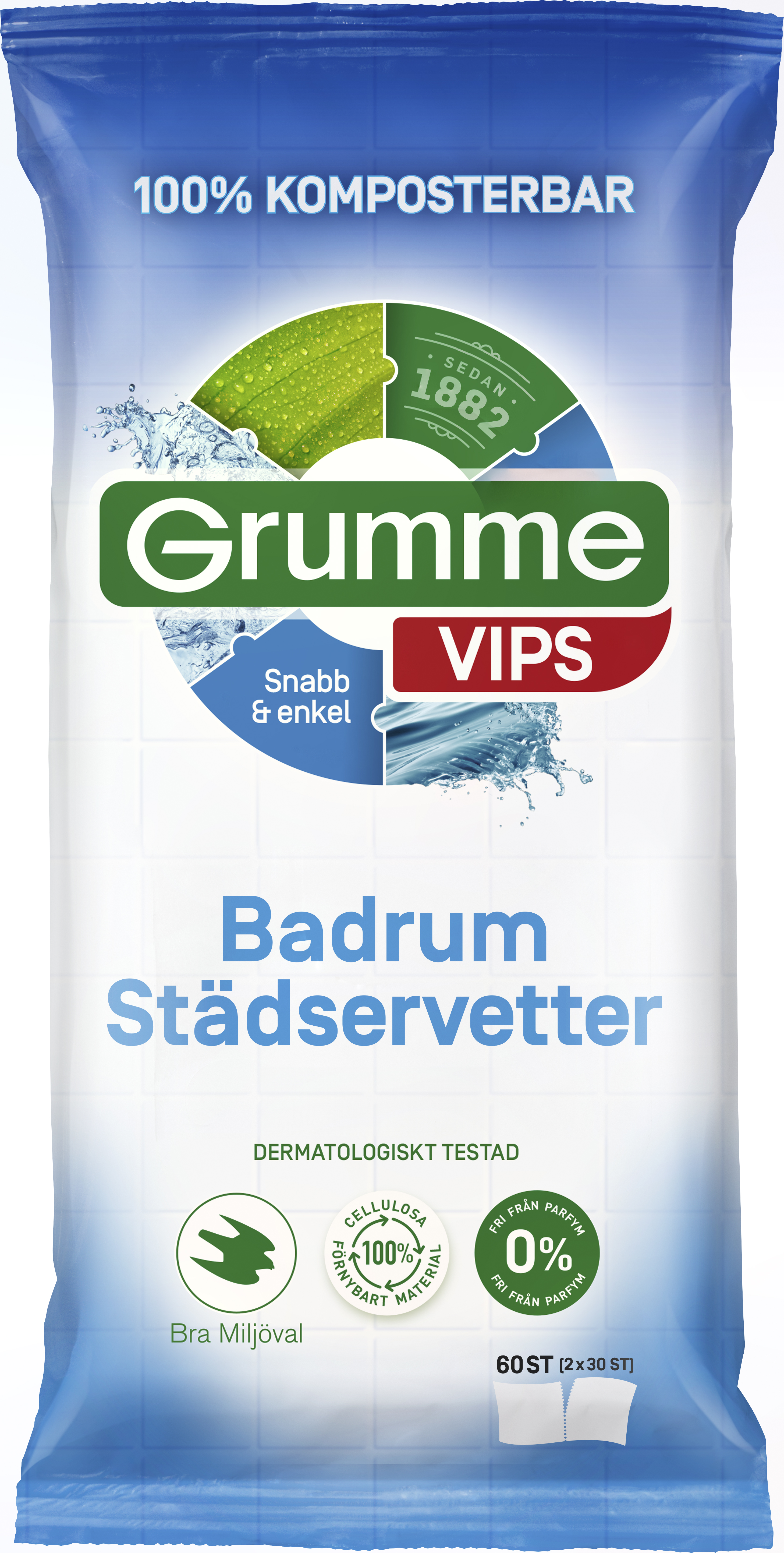 Grumme Vips Städservetter Bad 60 st