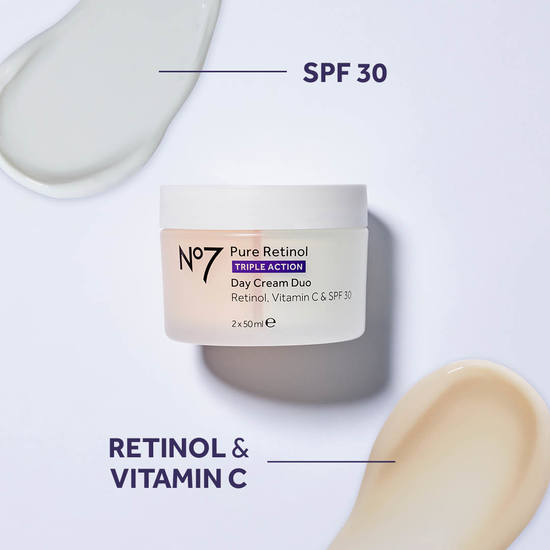 No7 Pure Retinol Vitamin C Day Cream Duo SPF30 100 ml