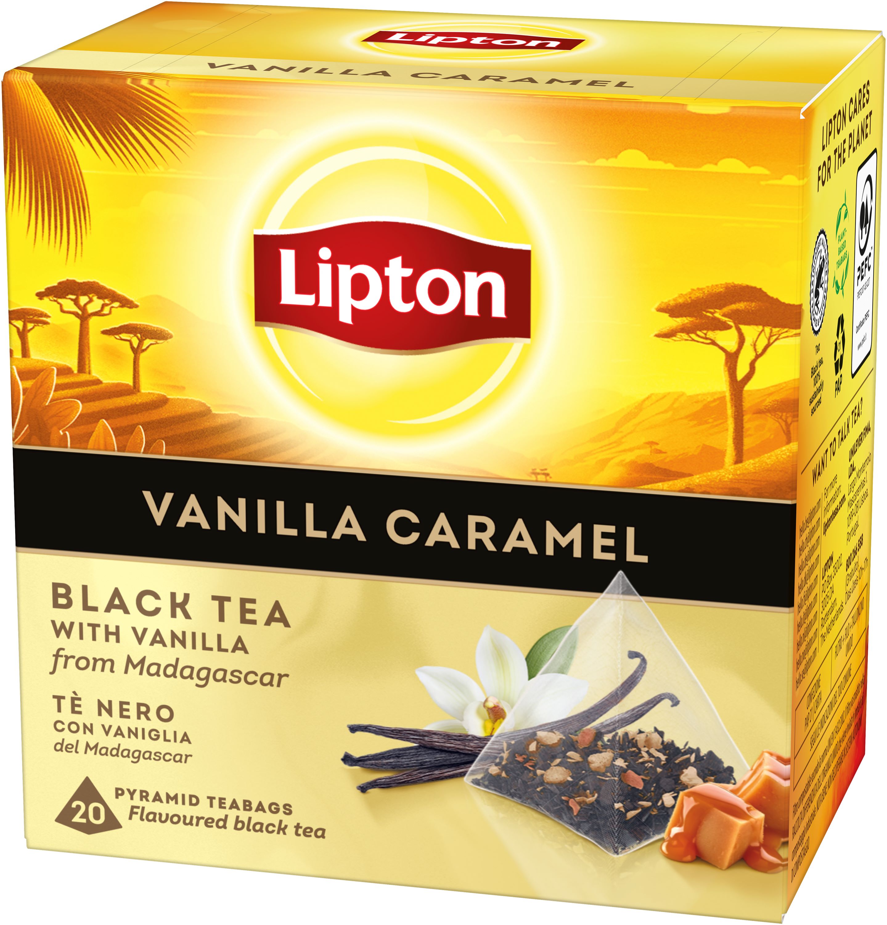 Lipton Svart Te Vanilla Caramel 20 st