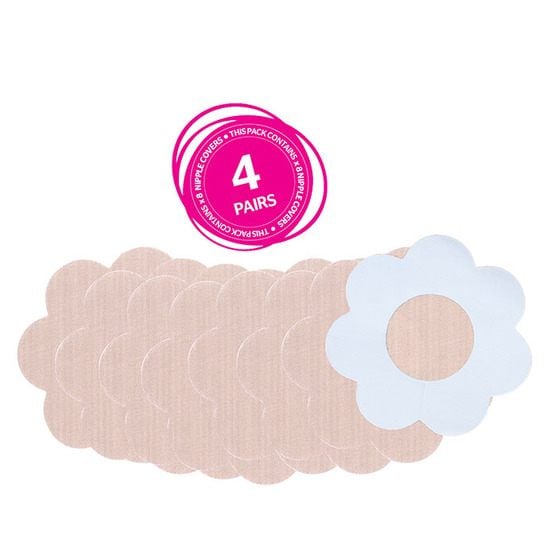 Brushworks Nude Satin Nipple Covers 8 st