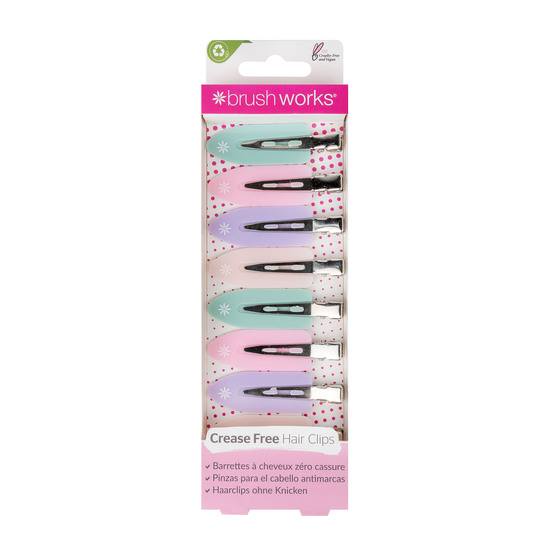 Brushworks Pastel No Crease Hair Clips 8 st