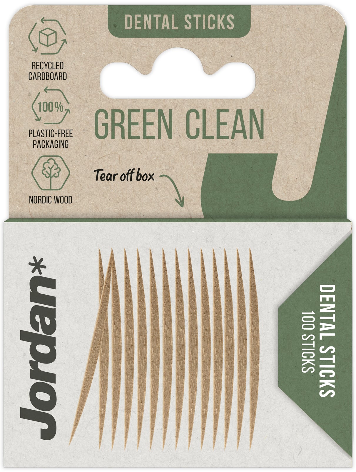 Jordan Green Clean Tandstickor 100 st