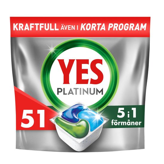 YES Platinum All In One Maskindisktabletter 51 st