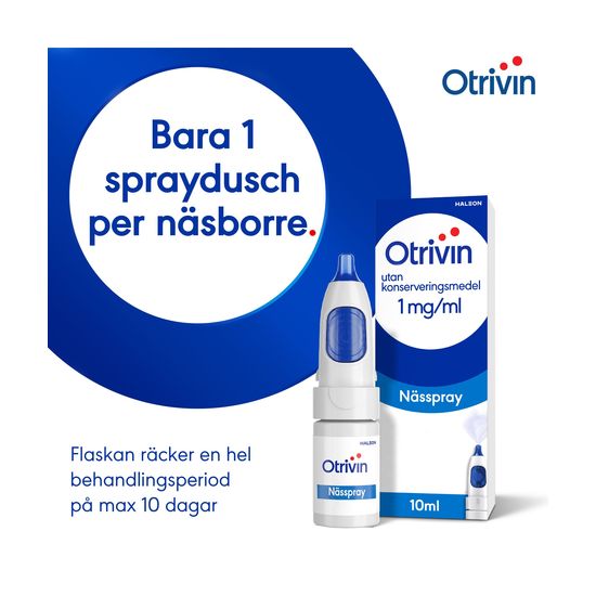Otrivin utan konserveringsmedel nässpray 1mg/ml 10 ml