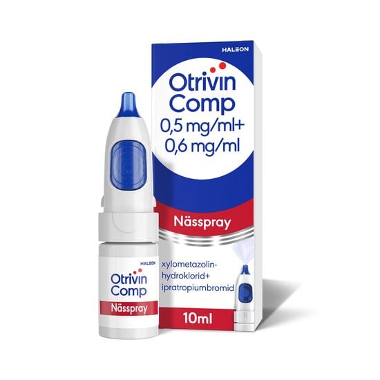 Otrivin Comp nässpray, lösning 0,5 mg/ml + 0,6 mg/ml 10 ml