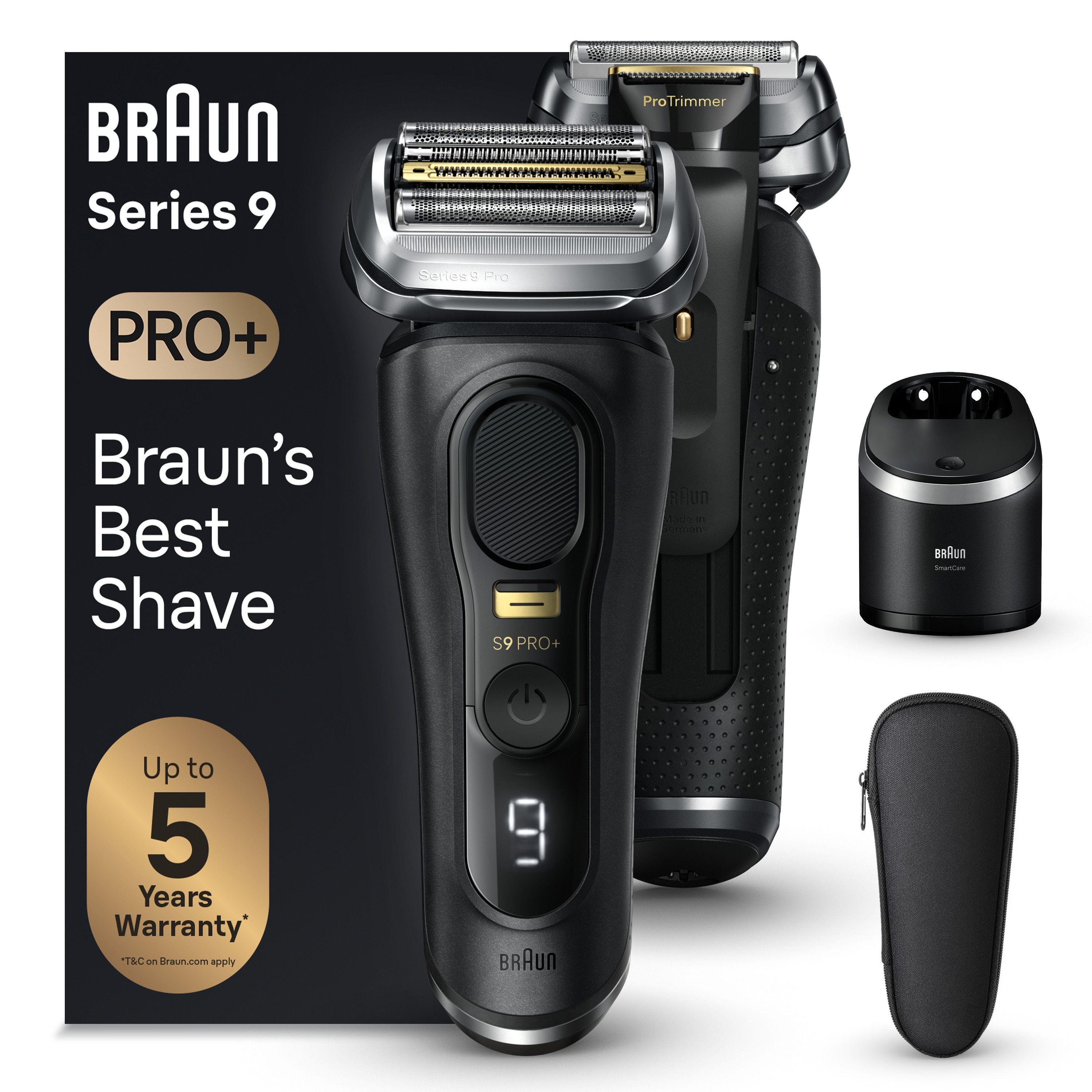 Braun Series 9 PRO+ Rakapparat SmartCare Center Wet & Dry 9560cc Svart