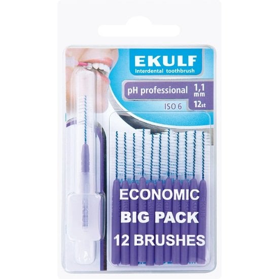 Ekulf Ph Professional Mellanrumsborste 1,1 mm 12-pack