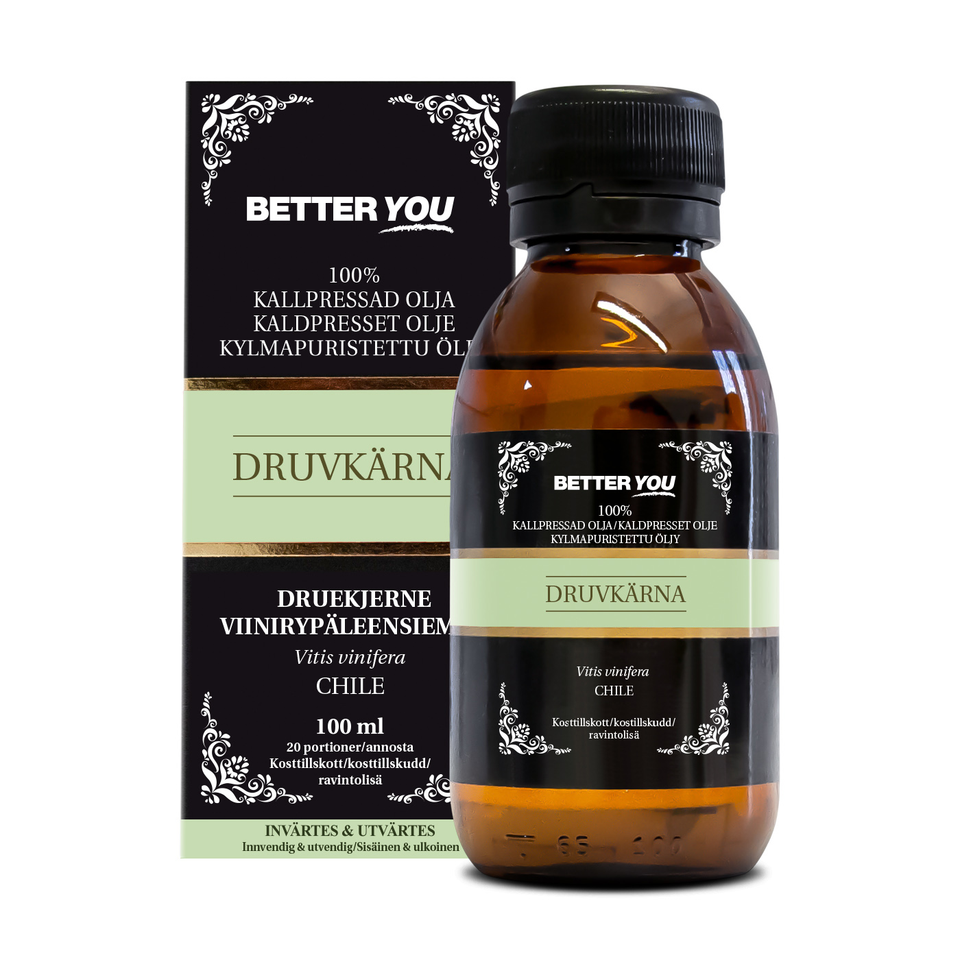 Better You Kallpressad Druvkärnolja EKO 100 ml
