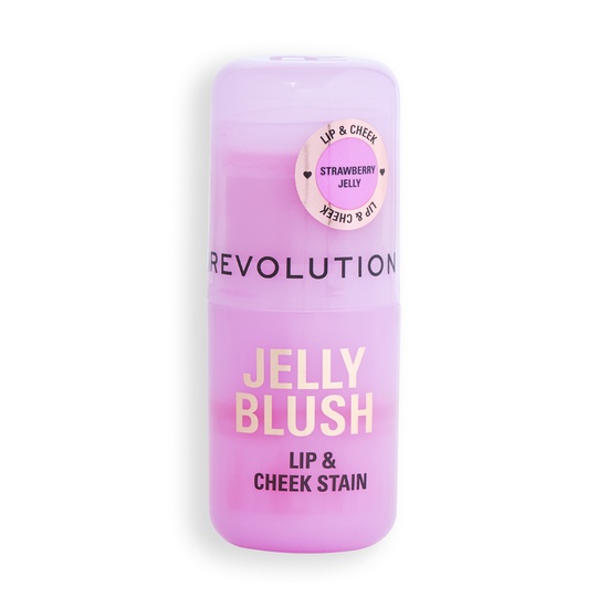 Revolution Jelly Blush Stick Lip and Cheek Stain Strawberry Pink 5,5 g