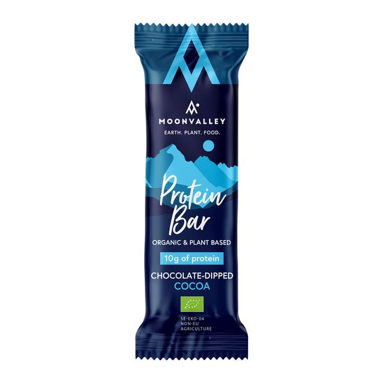 Moonvalley Ekologisk Chokladdoppad Proteinbar Kakao 60 g