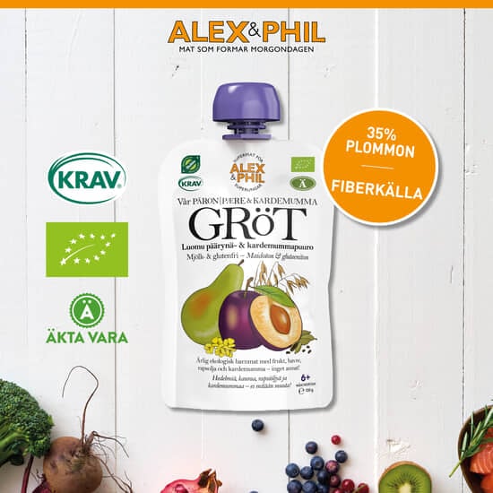 Alex&Phil Päron & plommongröt 5 x 100 g