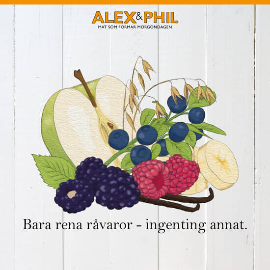 Alex&Phil Blåbär & vaniljsmoothie 5 x 100 g