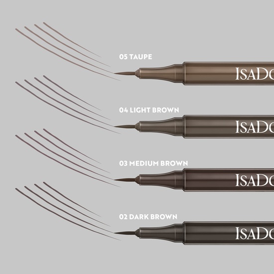 IsaDora The Brow Fine Liner, Micro fine precise tip 03 Medium Brown