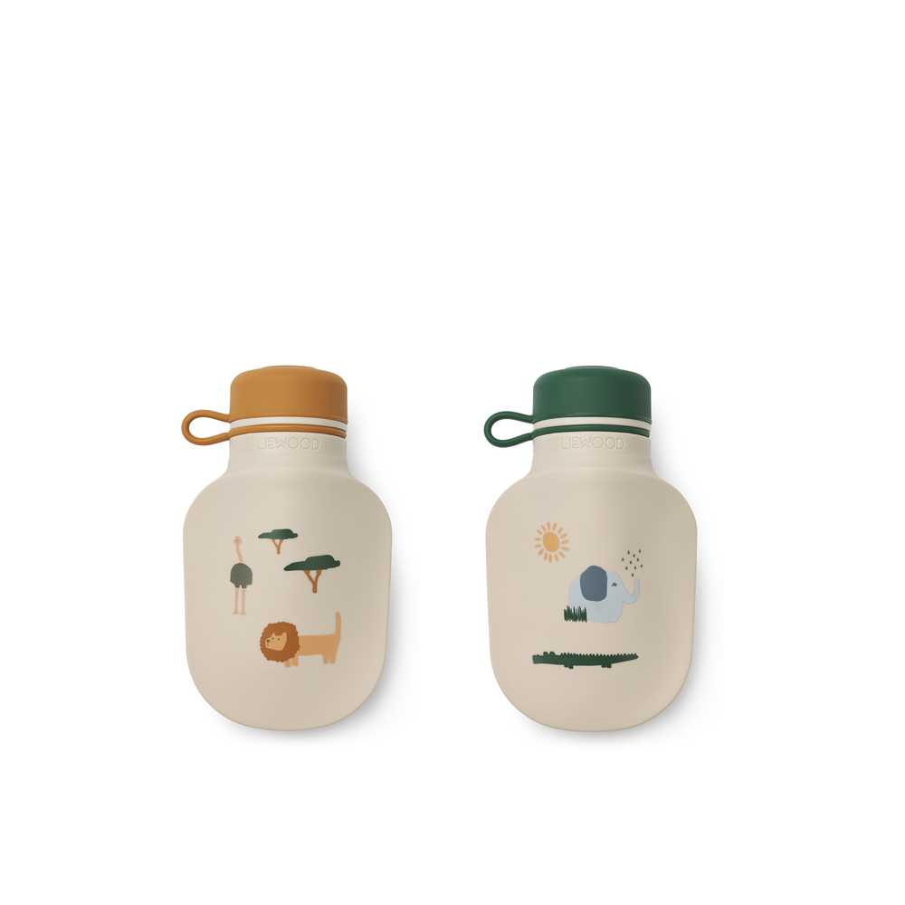 LIEWOOD Lizzie Smoothieflaskor Safari Sandy 2 st