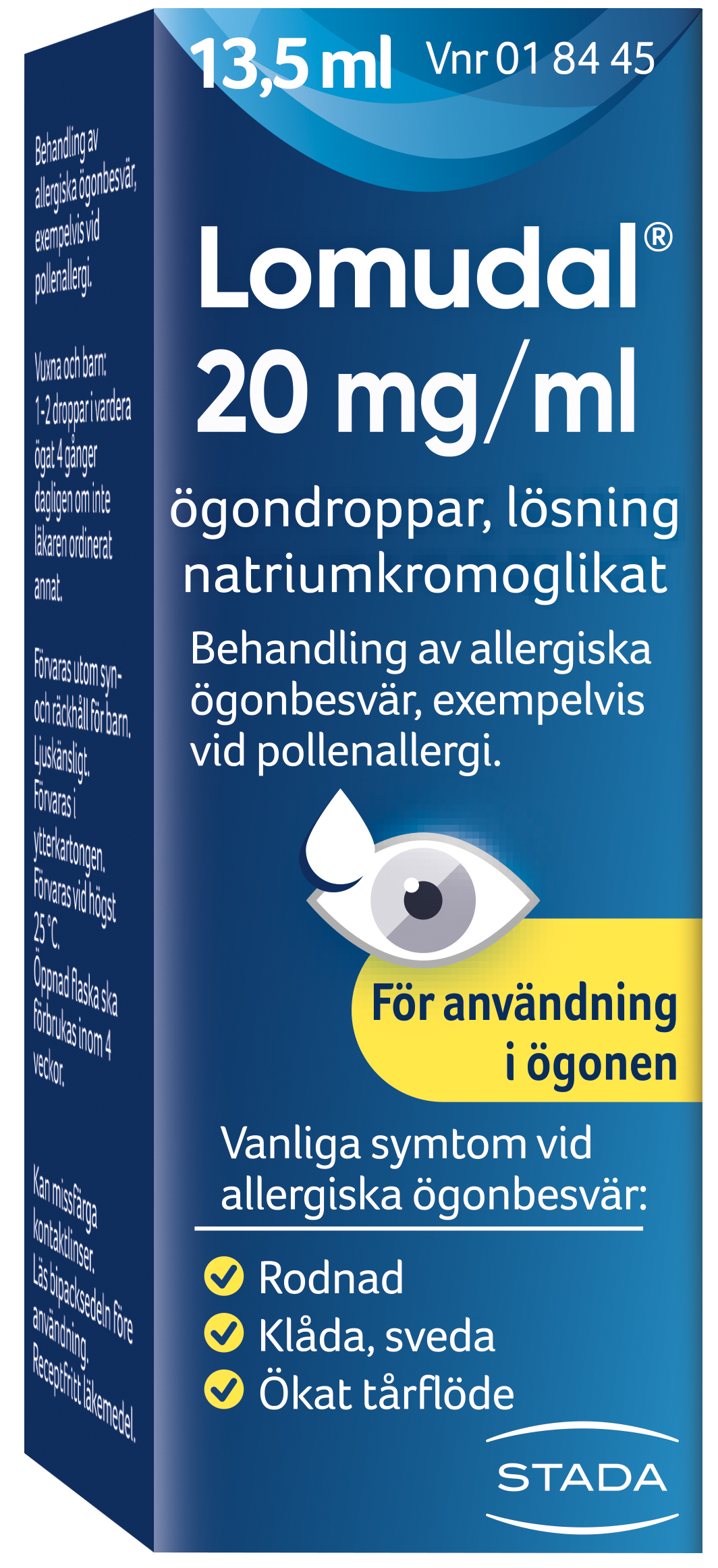 Lomudal, ögondroppar, lösning 20 mg/ml 13,5 ml