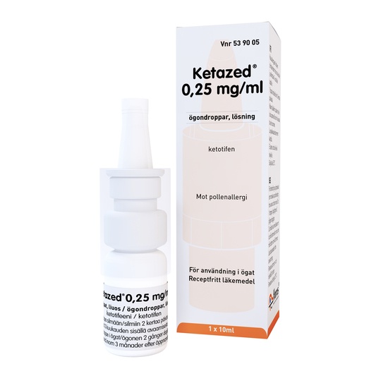 Ketazed 0,25 mg/ml 10 milliliter Ögondroppar, lösning