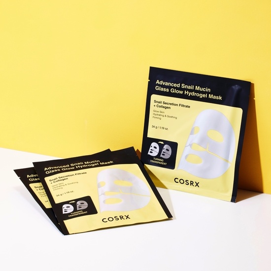 COSRX Advanced Snail Mucin Glass Glow Hydrogel Mask 3 st