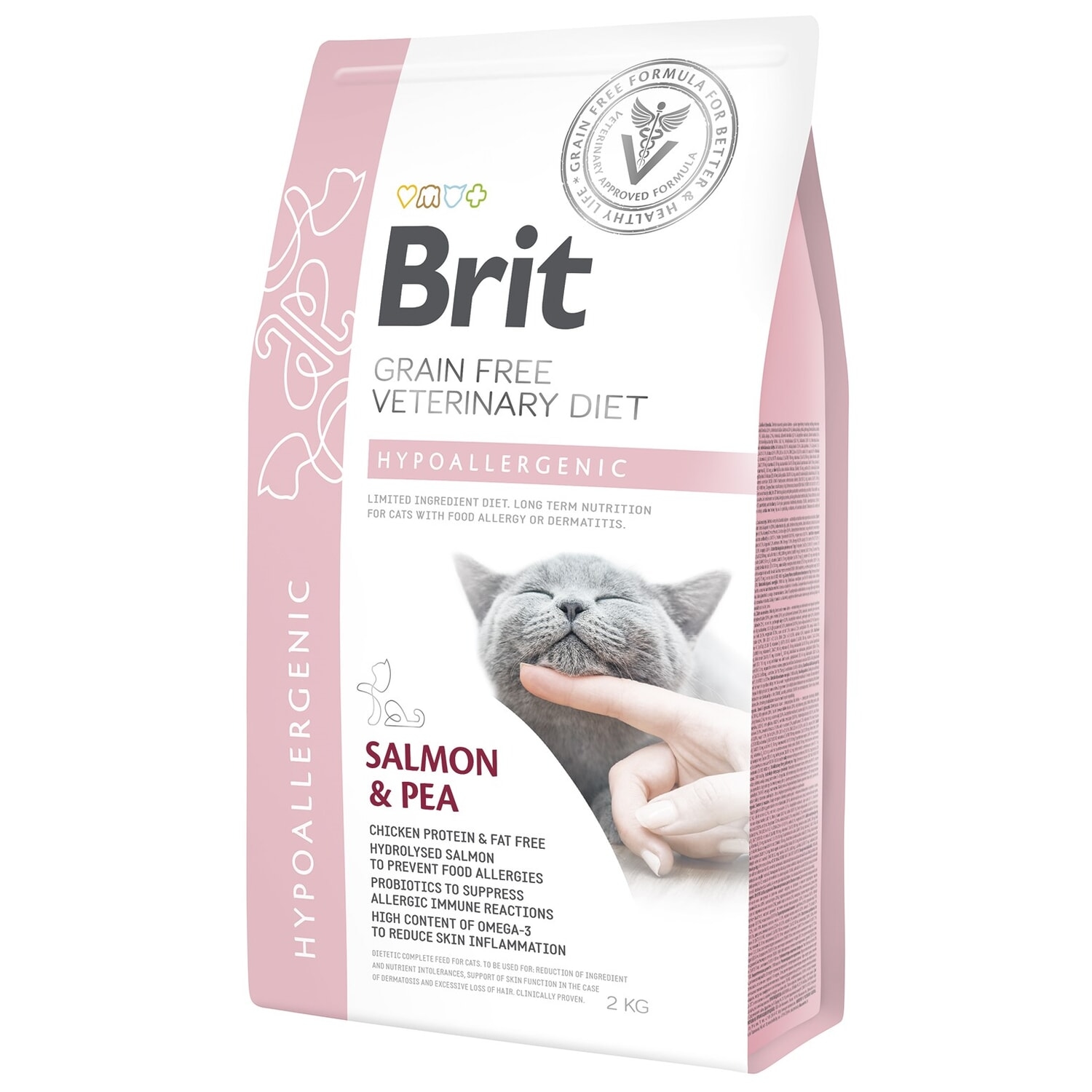 Alternativ bild 1 för Brit Veterinary Diet Cat Hypoallergenic Grain Free Salmon & Pea (2 kg)