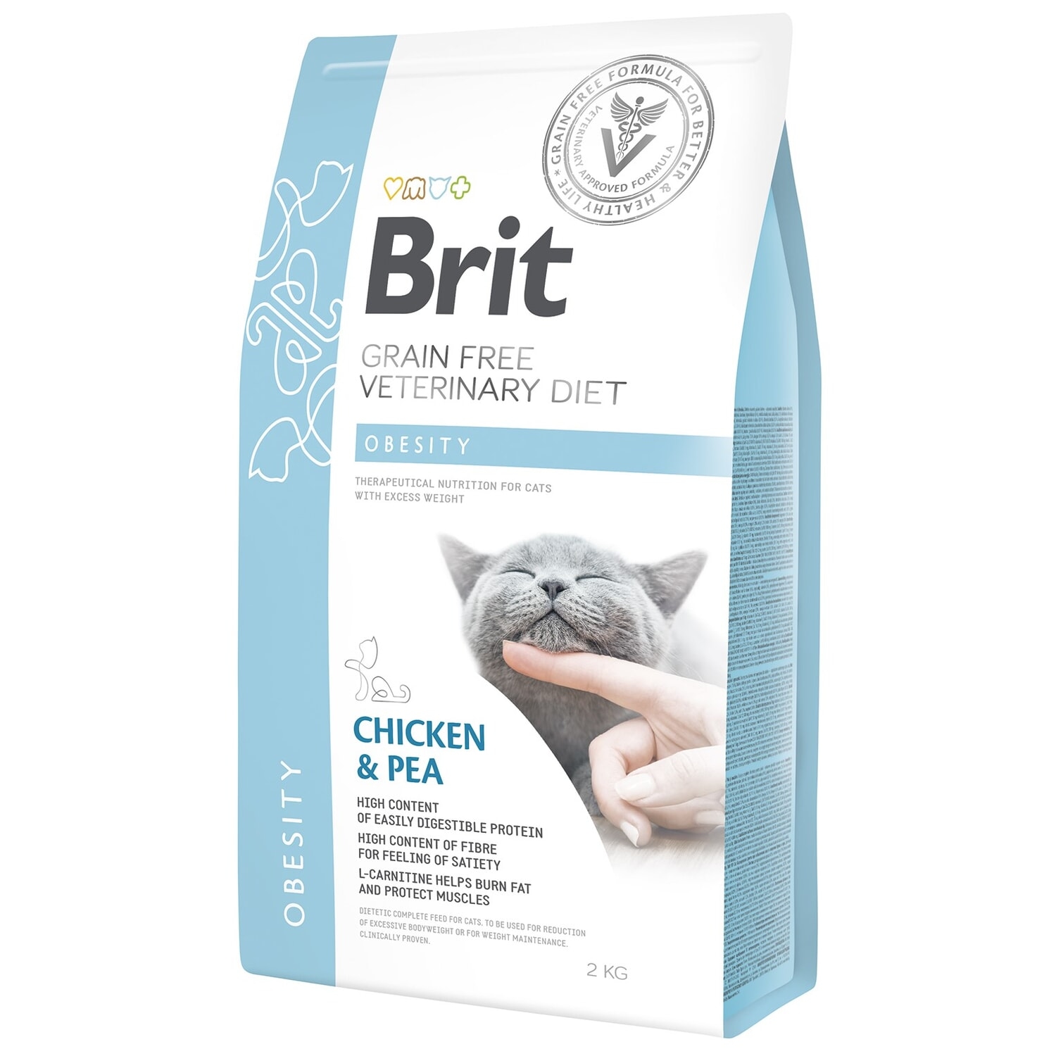 Alternativ bild 1 för Brit Veterinary Diet Cat Obesity Grain Free Chicken & Pea (2 kg)