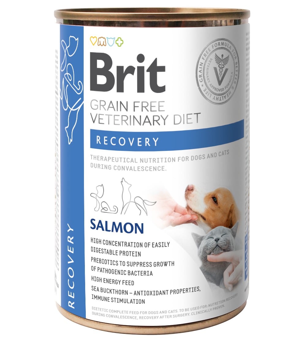Brit Veterinary Diet Dog + Cat Recovery Grain Free Can 400 g