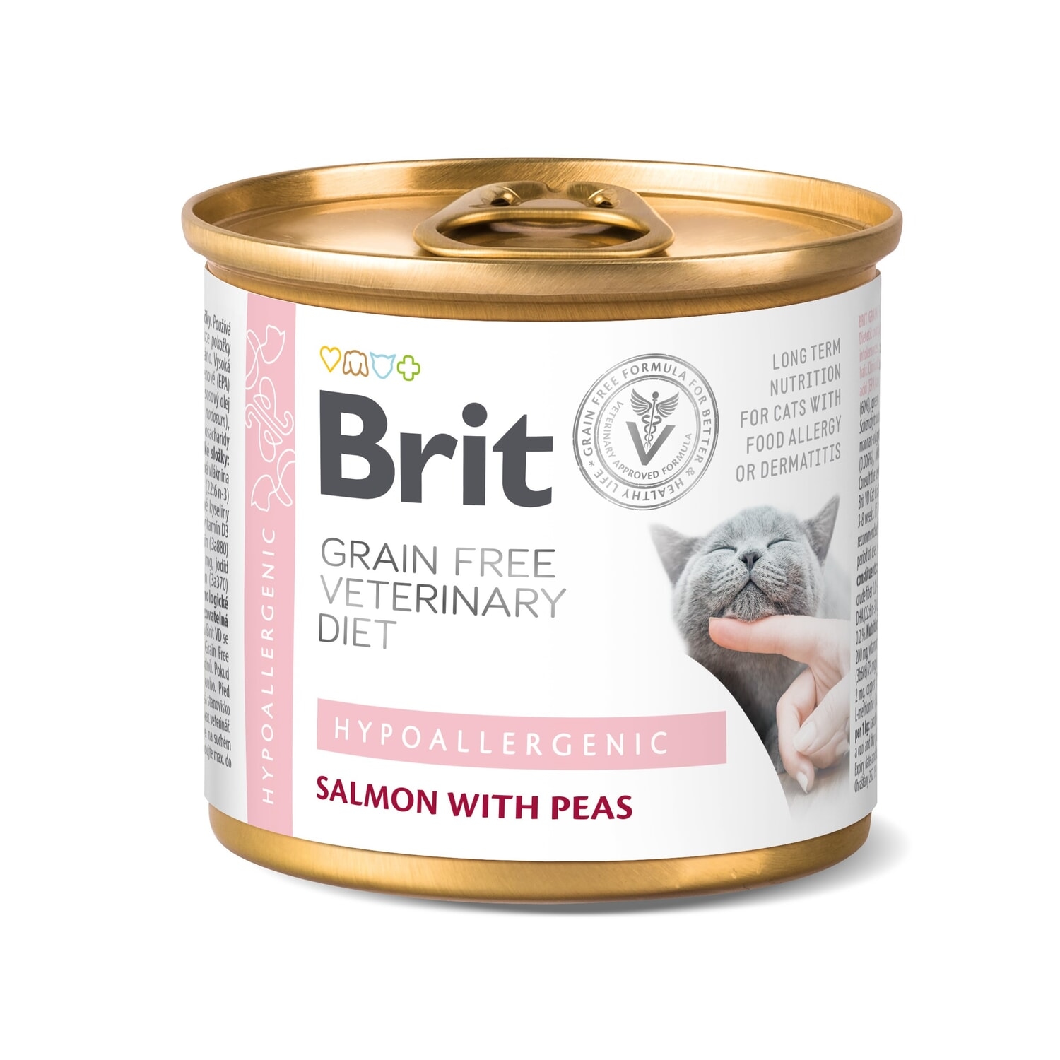 Alternativ bild 1 för Brit Veterinary Diet Cat Hypoallergenic Grain Free Salmon & Pea 200 g