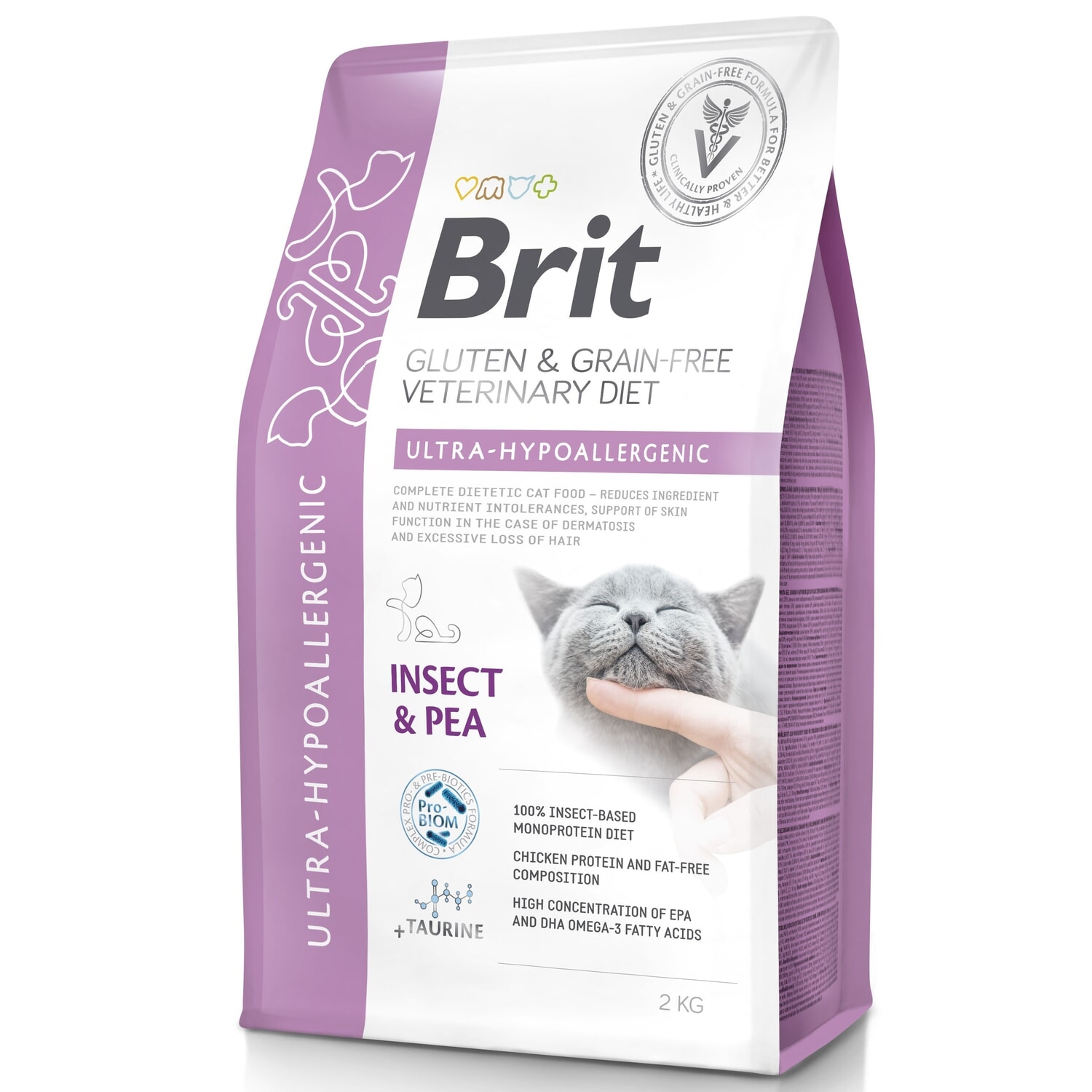 Alternativ bild 1 för Brit Veterinary Diet Cat Ultra-Hypoallergenic Grain Free 2 kg