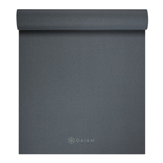 Gaiam Folkstone Grey Solid Yoga Mat 4 mm 
