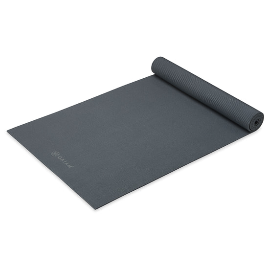 Gaiam Folkstone Grey Solid Yoga Mat 4 mm 