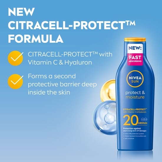 NIVEA SUN Solkräm Protect & Moisture Sun Lotion SPF20 200 ml