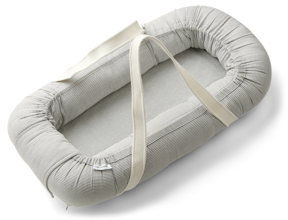 LIEWOOD Gro Babynest Blue Wave/Creme de la Creme