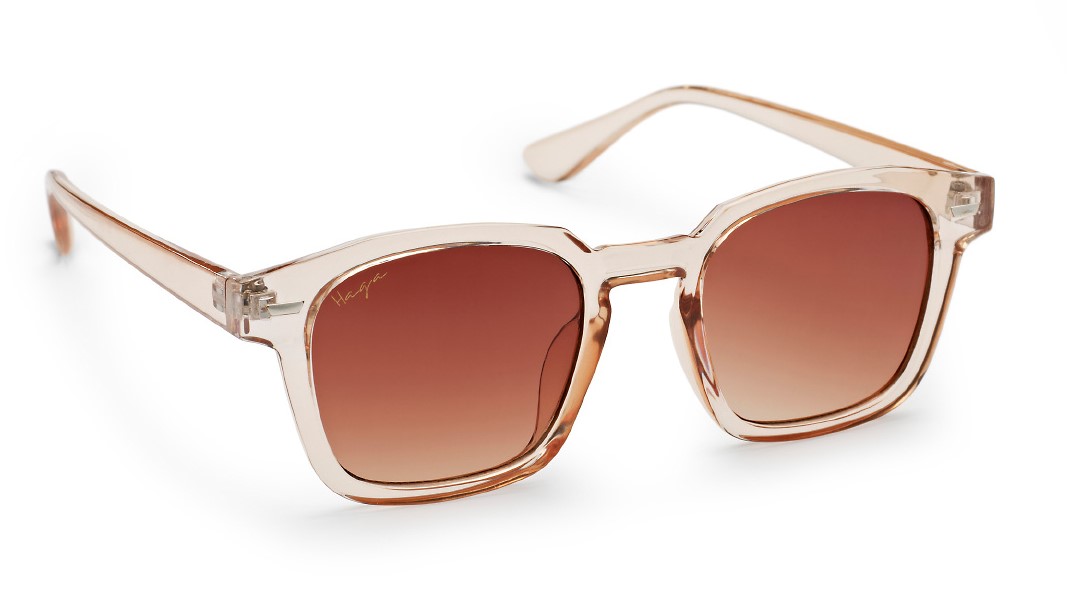 Haga Eyewear Kyoto Shiny Transparent Nude Gradient Brown lens