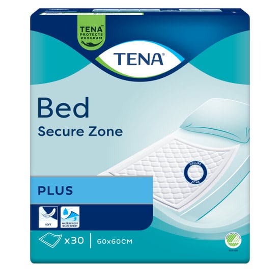 TENA Bed Secure Zone Plus Madrasskydd för inkontinens 60 x 60 cm 30 st